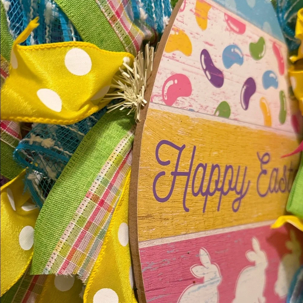 Colorful Easter Bunny Wreath